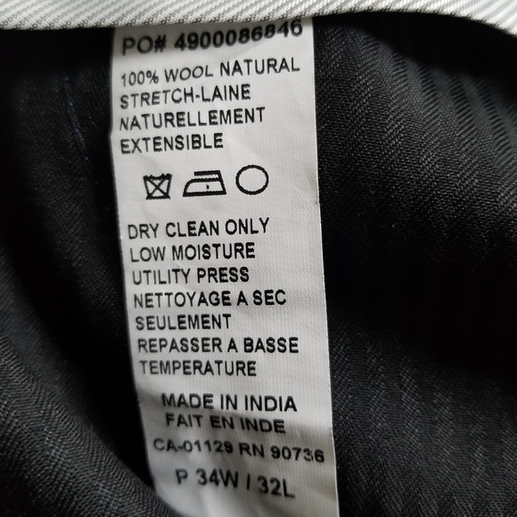 Michael Kors Men's Blue Wool Luxury Dress‎ Trouser Pants Size 34 - Picture 8 of 8